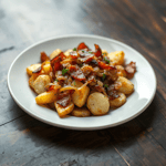 Krosse Bratkartoffeln mit Speck und Zwiebeln