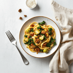 Winterliche Pasta mit geröstetem Gemüse und Mandeln