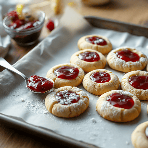 Engelsaugen mit Gelee oder Marmelade