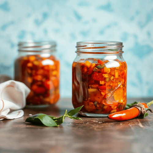 Fruchtig-scharfes Chili-Paprika-Relish