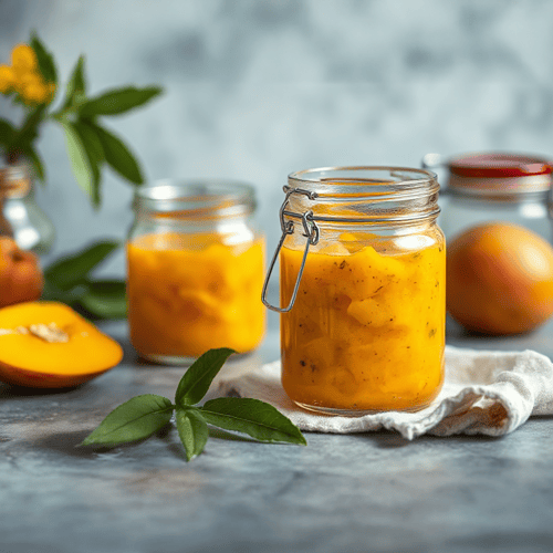 Fruchtiges Mango-Chutney mit Gewürzen