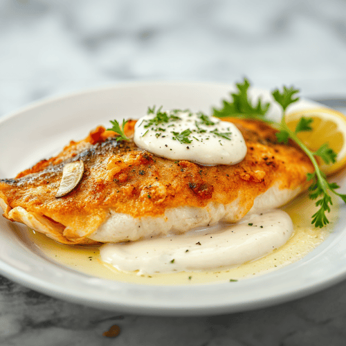 Goldene Forelle mit Meerrettichcreme