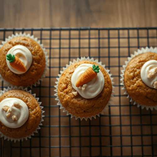 Karotten Muffins mit Frischkäse Frosting