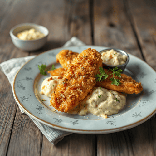 Knuspriger Backfisch mit Hausgemachter Remoulade