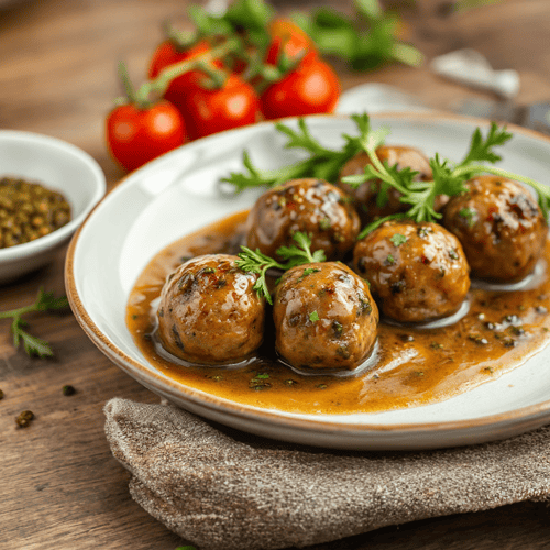 Königsberger Klopse in feiner Kapernsauce