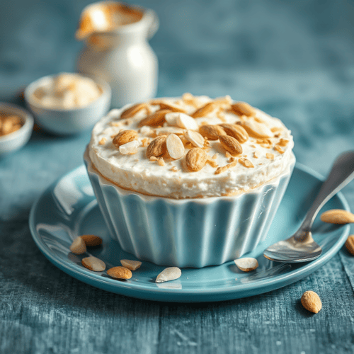Milchreiskuchen mit knackigen Mandeln