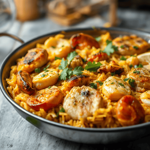 Paella Land und Meer