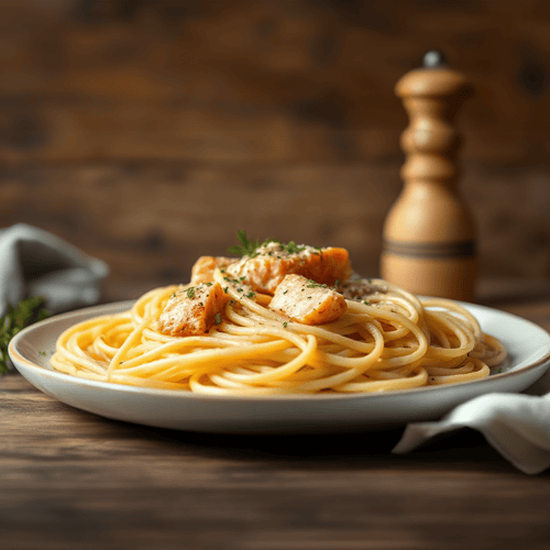 Tagliatelle mit Lachs - Cremig und raffiniert