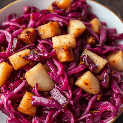Würziger Apfel-Rotkohl mit einem Hauch von Zimt