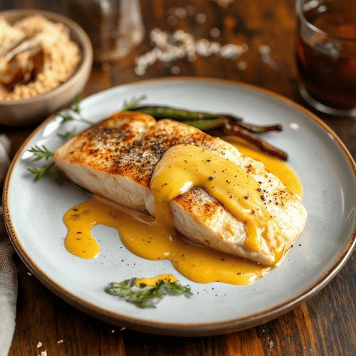 Würziges Fischfilet mit Senfsauce