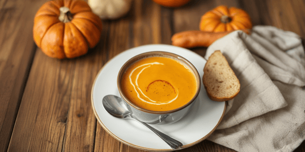 Süße Kürbis-Süßkartoffel-Suppe