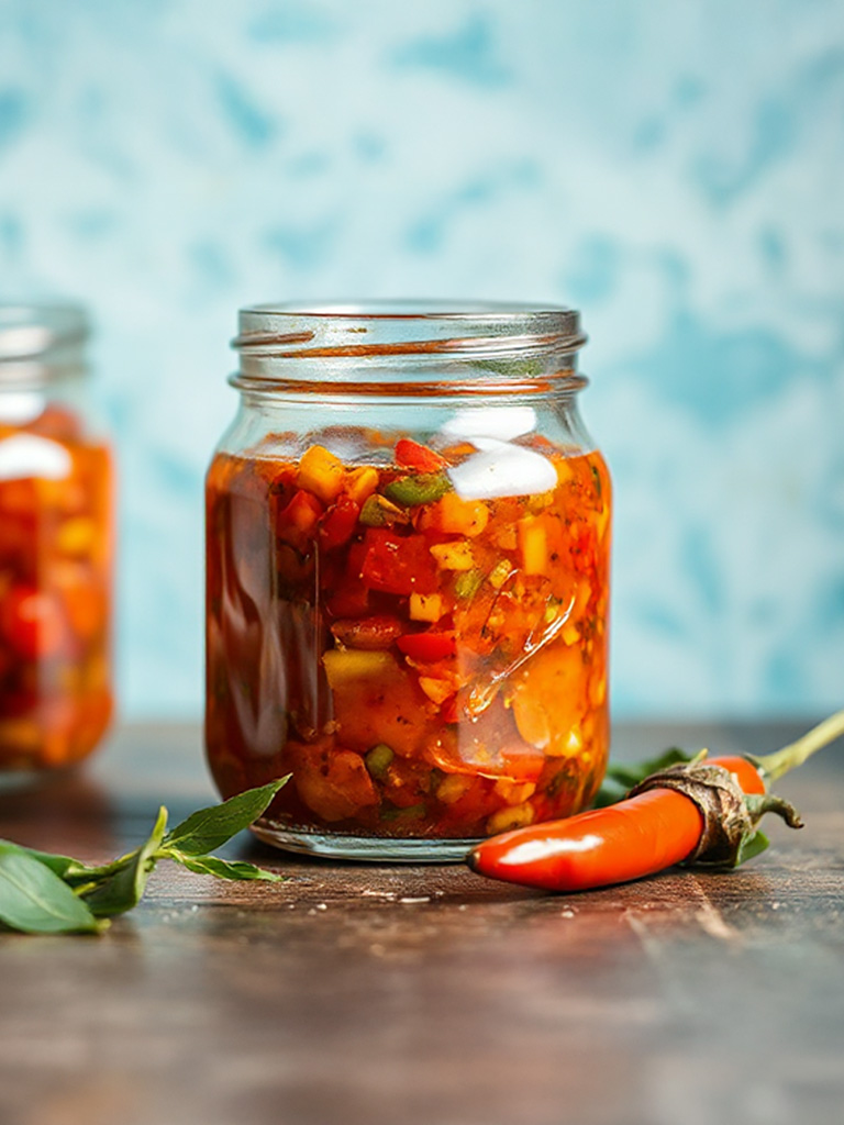 Fruchtig-scharfes Chili-Paprika-Relish