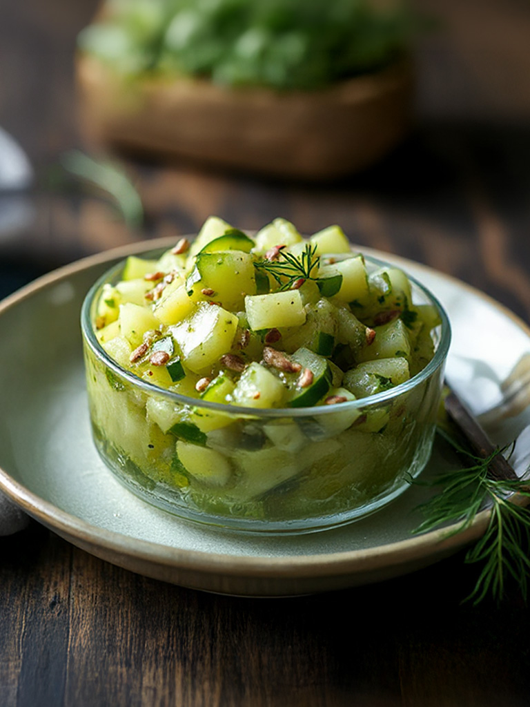 Süßes Gurken Relish mit Senfsaat